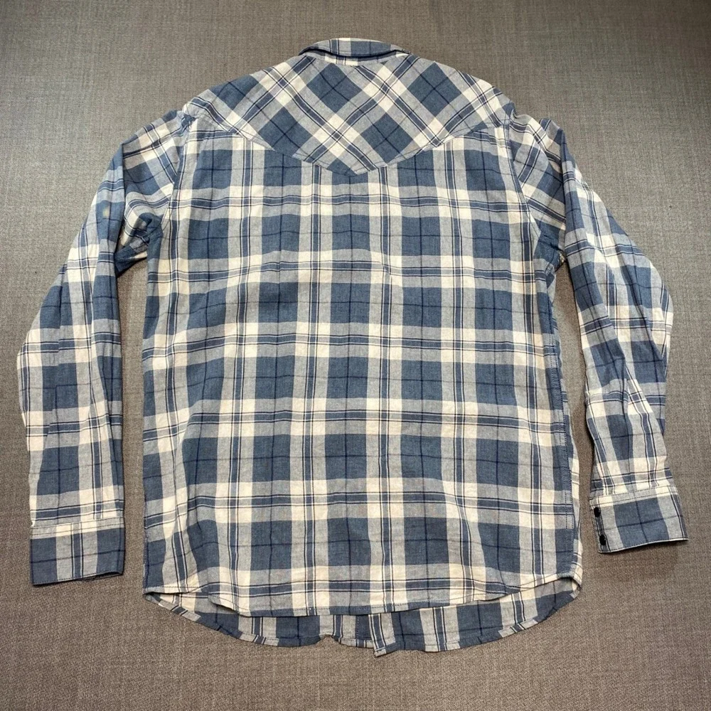 Cody James Mens Regular‎ Fit Plaid Western Long Sleeve Button Up Shirt Blue